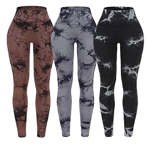 OVESPORT 3er-Pack Batik-Leggings mit hoher Taille, nahtlos... - Sports & Fitness Amazon Allemagne à 20.85€