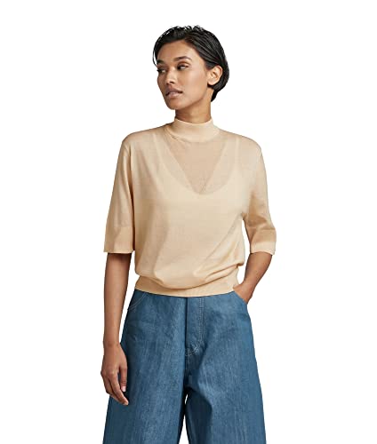 G-Star Para Mujer Jersey Core Mock Neck Knitted, Beige... - Beauté & Parfums Amazon Espagne à 29.36€