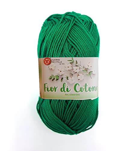 Fior di cotone (50g) 100% cotone mercerizzato (verde - 253) - Loisirs Créatifs Amazon Italie à 2.20€
