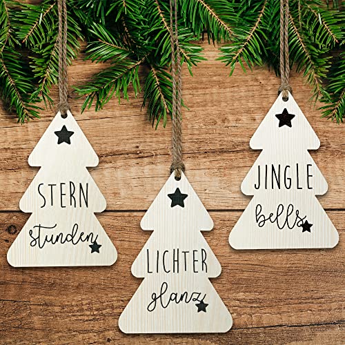 Glitzkind Lot de 3 Boules de Noel Pendentifs d'Arbre en... - Home & Kitchen Amazon France à 8.17€