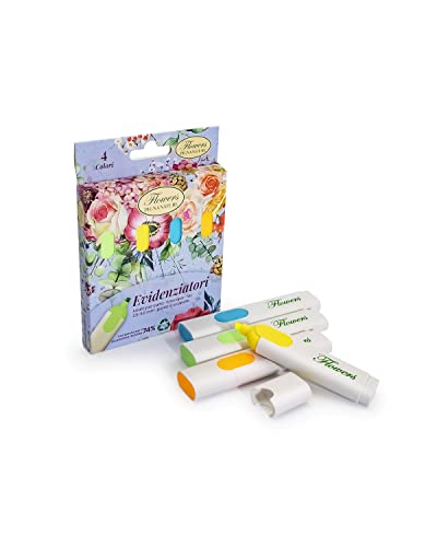 Pigna, lot de 4 surligneurs NATURE FLOWERS (vert, jaune... en promo à 4,98€ (-30%) sur Amazon FR