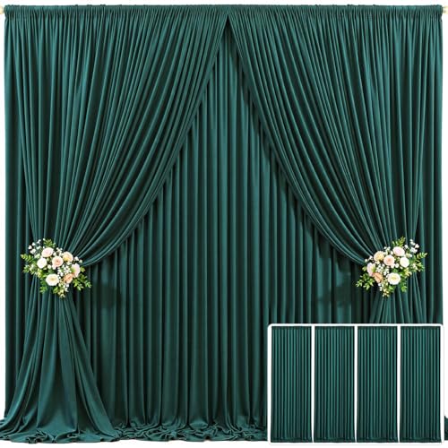 4 Paneele, Jägergrün, Hintergrundvorhang für Partys... - Maison & Cuisine Amazon Allemagne à 31.99€