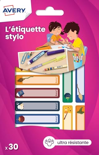 Avery - 30 strapazierfähige selbstklebende Etiketten für... - Fournitures Bureau en promo à 3.48€