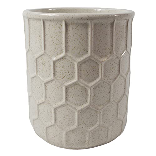 Leaf Keramik-Pflanzgefäß, Wabenmuster, 14 x 14 x 16 cm - High-Tech & Électronique Amazon Allemagne à 5.77€