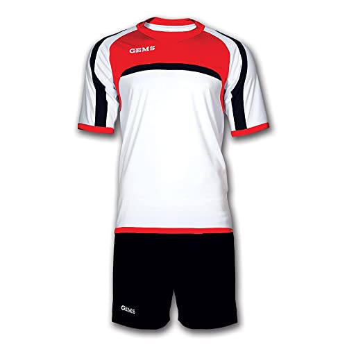 GEMS Mixte Kansas Tracksuit, White/Red/Black, 4XS EU - Mode & Vêtements Amazon France à 7.09€