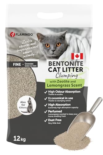 Flamingo Litière pour Chats - avec zeolithe Verte - 12KG... - Animalerie en promo à 14.99€