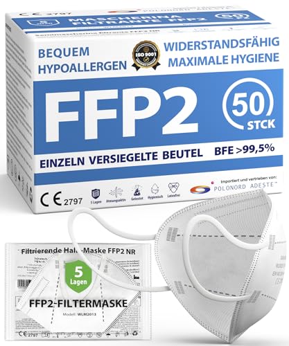 ADESTE - 50 FFP2 Masken, hygienische 5-lagige... - Santé & Bien-être en promo à 13.99€