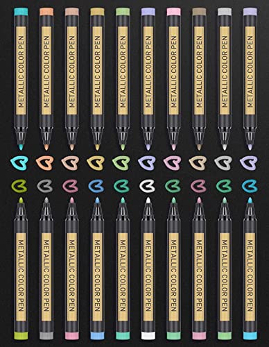 Lumeiy Metallic Marker Pens,20 Colours Gold Metallic Pen... - Auto & Moto Amazon Royaume-Uni à 8.20€