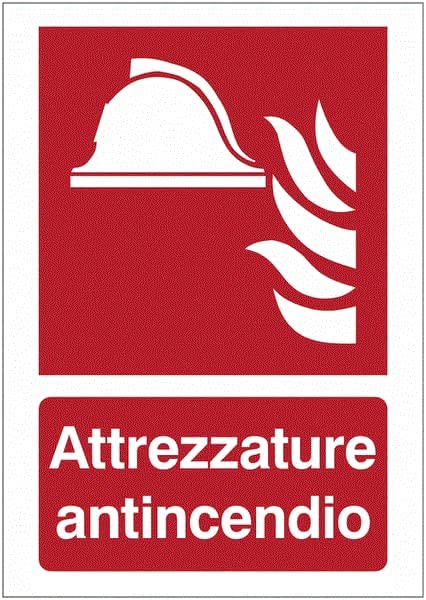 Attrezzature antincendio - CARTELLO SEGNALETICO ISO 7010 in... - Fournitures Bureau en promo à 2.49€