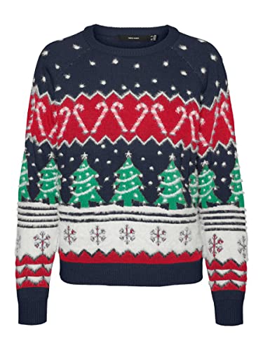 VERO MODA Maglioncino Natalizio, Girocollo, con Alberi e... - Mode & Vêtements en promo à 6.50€