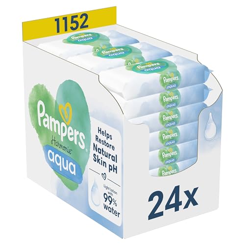 Pampers Harmonie Aqua, 1152 Lingettes pour Bébé (24x48)... - Bébé & Puériculture en promo à 41.58€