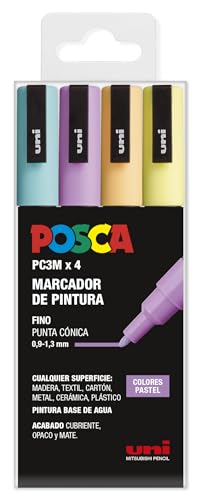 UNI Posca Estuche de 4 Rotuladores PC1MR de Color Pastel de... - High-Tech & Électronique en promo à 9.72€