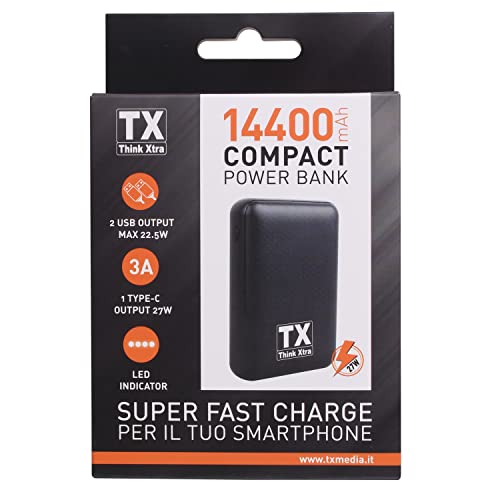 POWER BANK 14400 FAST CHARGE 27W INTELLIGENTE - Maison & Cuisine Amazon Italie à 29.99€