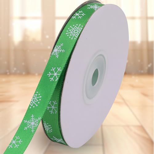 Trimming Shop Grosgrain Christmas Ribbon Printed Snowflakes... - Loisirs Créatifs Amazon Royaume-Uni à 1.59€