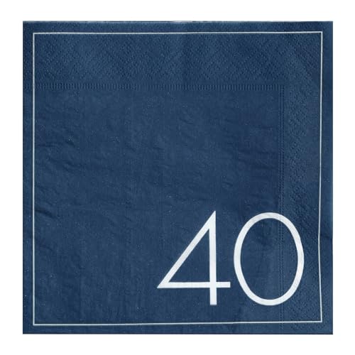 Ginger Ray MA-432 Serviette de table 40-Bleu - Maison & Cuisine Amazon France à 2.50€