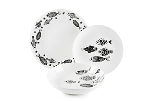 Excelsa Black Sea Tellerservice 18 Stück - Maison & Cuisine Amazon Allemagne à 38.68€