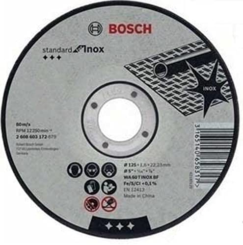 Boite de 10 Disques BOSCH Ø125 X 22.23 X 1.6 Standard INOX... - Bricolage & Outils Amazon France à 13.15€