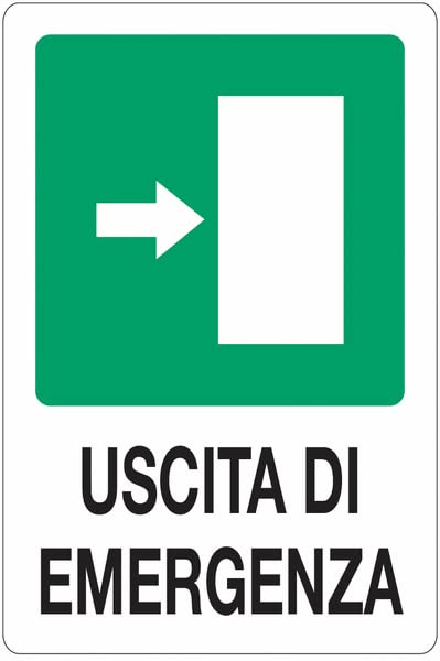 Uscita di emergenza - con freccia a destra - CARTELLO... - Fournitures Bureau Amazon Italie à 1.99€