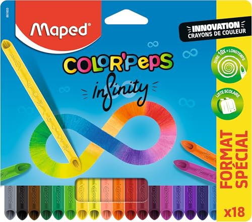 Maped - Crayons de Couleur Color'Peps Infinity - 100% Mine... - Jouets & Jeux en promo à 2.99€