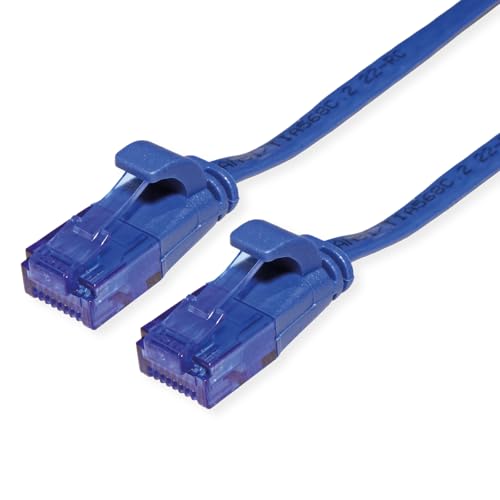 VALUE Patchkabel Kat.6A (Class EA) UTP, extra-flach, blau... - Bon plan à 2.09€