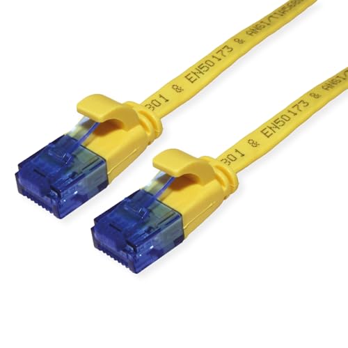 VALUE Patchkabel Kat.6A (Class EA) UTP, extra-flach, gelb... - Amazon Allemagne à 3.29€