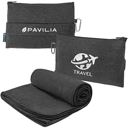 PAVILIA Travel Blanket Compact, Airplane Blanket Packable... - Maison & Cuisine en promo à 22.48€