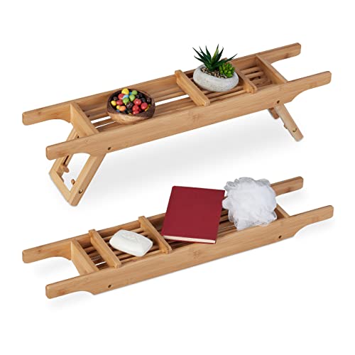 Relaxdays Bandeja Bañera Bambú, 69 cm de Ancho, Patas... - Amazon Espagne à 13.86€