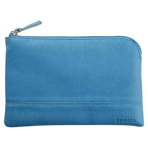 RHODIA 116536C - Pochette Zippée en Simili Cuir - Turquoise... - Maison & Cuisine en promo à 14.07€