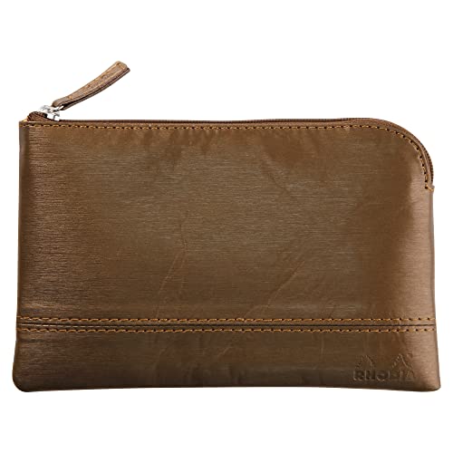 RHODIA 116519C - Pochette Zippée en Simili Cuir - Bronze... - Fournitures Bureau Amazon France à 12.08€