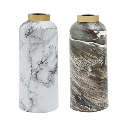 DKD Home Decor Vase der Marke, weiß und braun, aus Metall... - Maison & Cuisine Amazon Allemagne à 14.25€