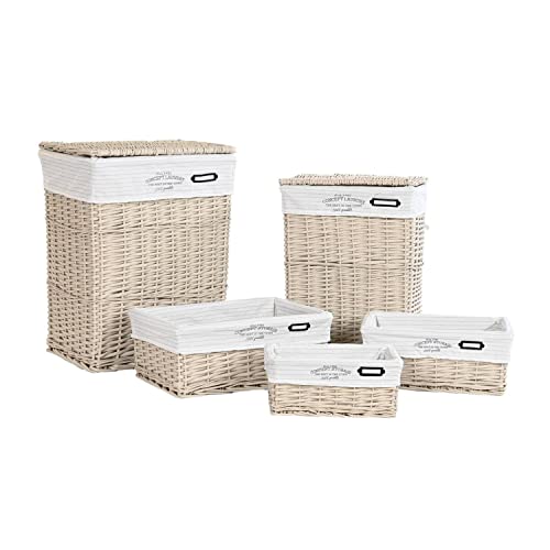 DKD Home Decor Juego de cestos de la Marca, Color Beige, de... - Maison & Cuisine Amazon Espagne à 75.14€