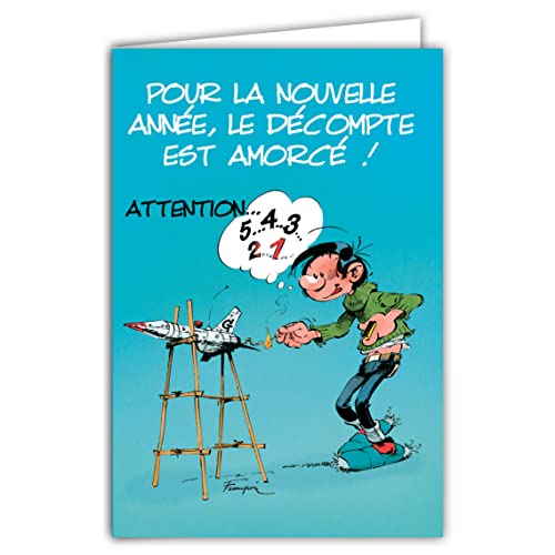 GASTON LAGAFFE Carte Meilleurs Vœux pour la Nouvelle Année... en promo à 2,51€ (-31%) sur Amazon FR