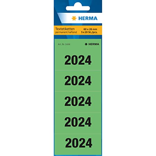 HERMA Year Number Stickers 2024 for Folders, 100 Labels, 60... - Maison & Cuisine Amazon Royaume-Uni à 3.53€