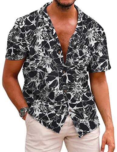 Coofandy Camisas Hawaianas Florales para Hombre, algodón y... - Jouets & Jeux en promo à 13.26€