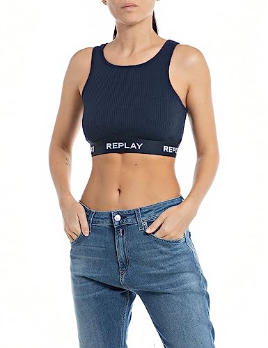 Replay Bustino da donna, 908 blu scuro., XS - Jouets & Jeux en promo à 15.94€