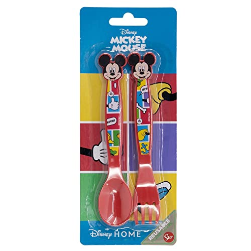 STOR Mickey Mouse - Set di posate, 2 pezzi, PP - Bébé & Puériculture Amazon Italie à 2.50€