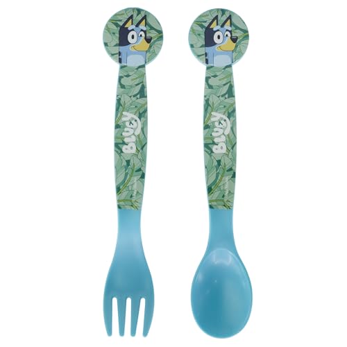 SET DE 2 CUBIERTOS PP (CUCHARA Y TENEDOR) BLUEY - Bébé & Puériculture Amazon Espagne à 2.47€