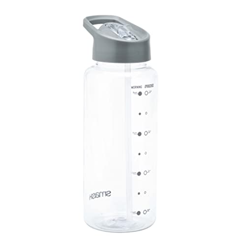 Smash 1 Litre Water Bottle with Water Timings, Grey - Maison & Cuisine Amazon Royaume-Uni à 3.00€