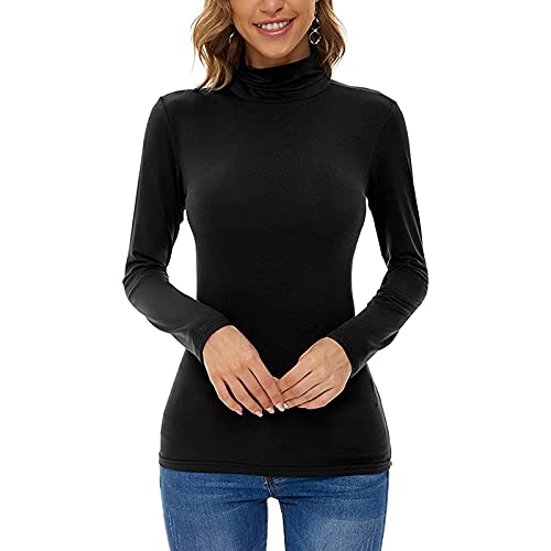 Jersey de cuello alto de algodón básico camiseta interior... - Mode & Vêtements en promo à 3.00€