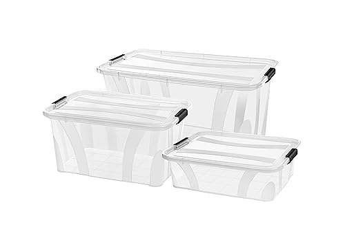 Siena Home Anzio Storage Box Set of 3 7L 14L 32L - Maison & Cuisine Amazon Royaume-Uni à 9.26€
