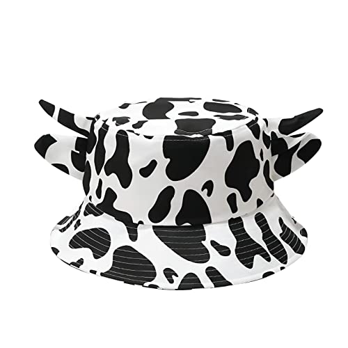 QANQIUPLE Chapeau bob imprimé Vache avec Oreilles de Corne... - Jouets & Jeux Amazon France à 20.75€