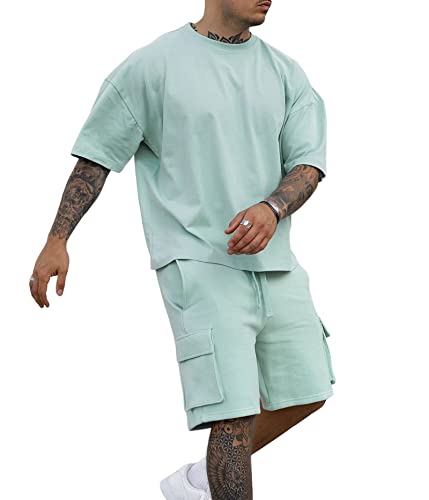 YawYews Conjunto deportivo de 2 piezas para hombre, estilo... - Home & Kitchen Amazon Spain à 13.14€