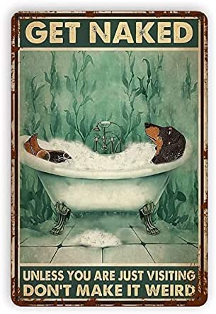 Niekea Metal Vintage Tin Signs - Dachshund Dog Bath in... - Animalerie Amazon Royaume-Uni à 2.30€