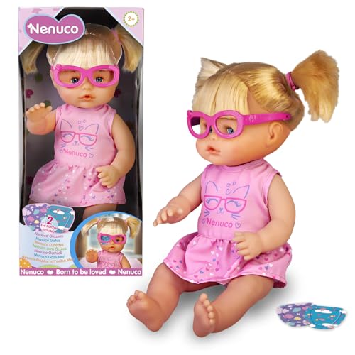 Nenuco - Poupée avec Lunettes Roses et Cheveux blonds avec... - Toys & Games Amazon France à 22.95€