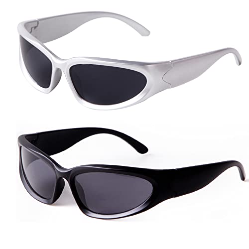 Ggpyyon Y2K Lunettes de soleil vintage enveloppantes pour... - Mode & Vêtements Amazon France à 14.04€