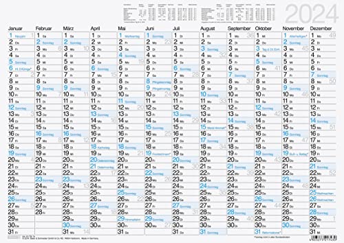 BRUNNEN Calendario anual 2024, 1 página = 12 meses, A3... - Amazon Espagne à 6.82€