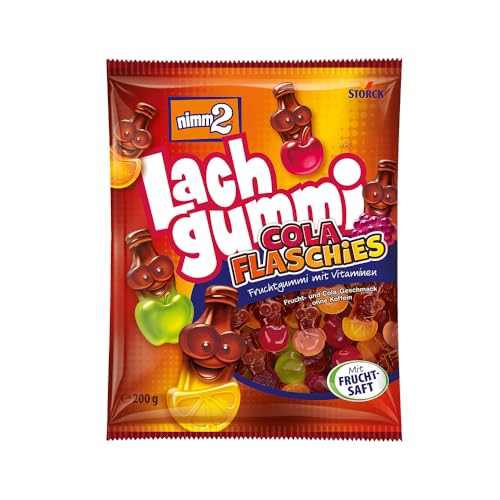 nimm2 Lachgummi Cola Flaschies – 1 x 200 g – Fruchtgummis... - Épicerie Amazon Allemagne à 1.29€