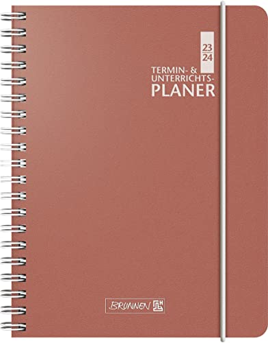 BRUNNEN Agenda settimanale 2023/2024, corallo, 2 pagine = 1... - Fournitures Bureau Amazon Italie à 8.76€