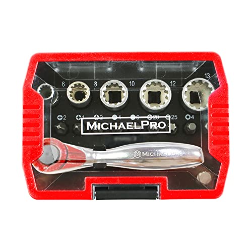 MichaelPro MP012006RD 1/4" Mini High Torque Mini Ratchet... - DIY & Tools Amazon Germany à 12.24€