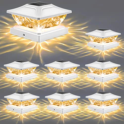 NFEVER Solar Post Cap Lights : 8 Pack Bright 2 Modes LED... - Jardin & Extérieur Amazon Royaume-Uni à 10.58€